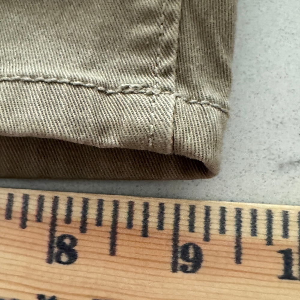 Quiksilver Chino Shorts Mens 32 Khaki Brown Cotton Blend Stretch Flat Front - Picture 7 of 10